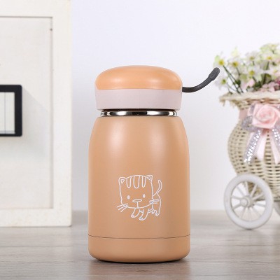 Bình giữ nhiệt trẻ em 300ml - họa tiết hình mèo siêu đáng yêu phù hợp cho các bé mang đi học