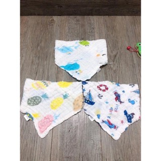 Set 3 Yếm Xô Cotton 1 Cúc Bấm