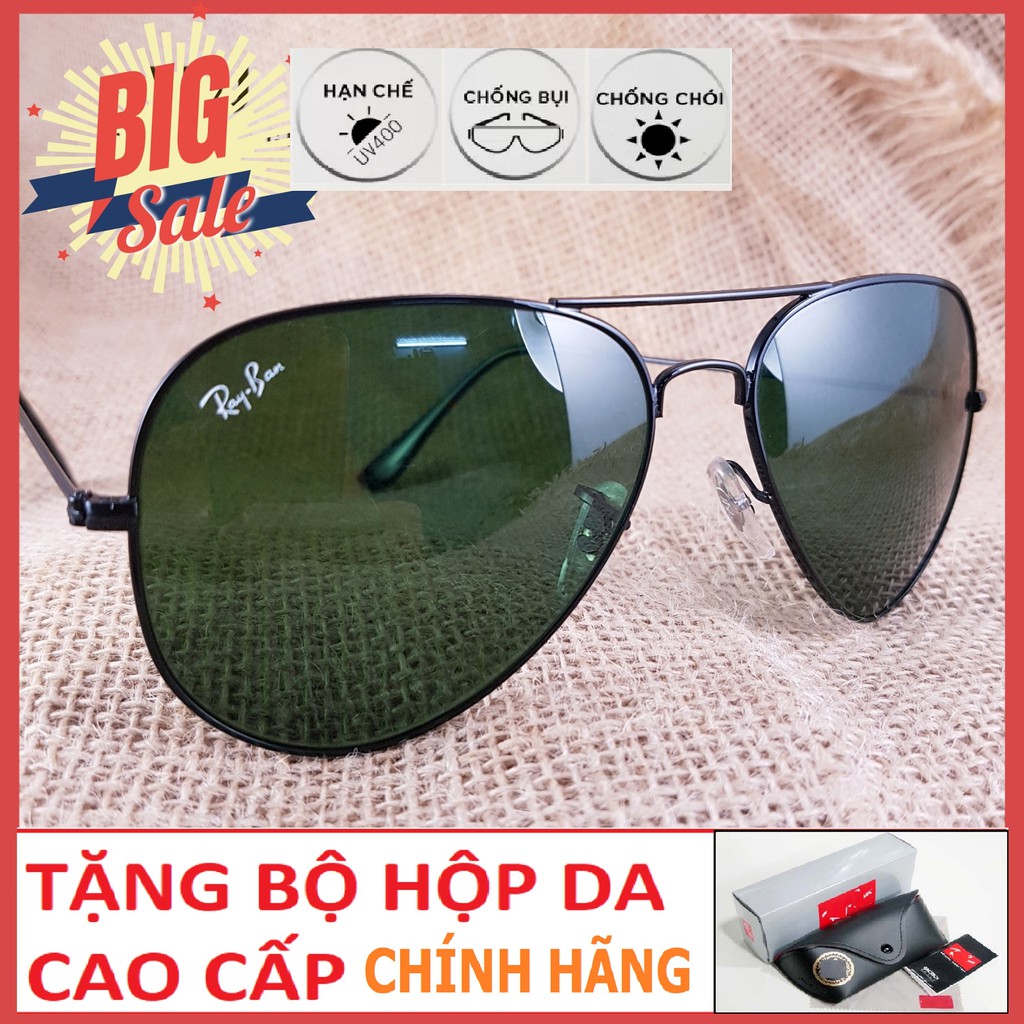 [Mã FAGOGO giảm 12% đơn 99K] ❌FULLBOX HÃNG❌Mắt kính mát RB Nam Nữ chống UV400 kiểu phi công cao cấp