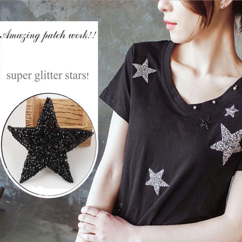 Miếng dán quần áo hình ngôi sao phong cách thời trang độc đáo