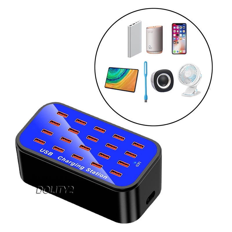 Universal Multiple USB Charging Station Hub 20-Port Professional US