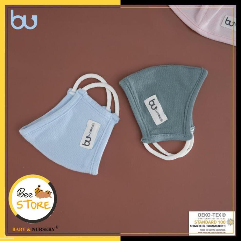 [BÁN LẺ GIÁ SỈ] Set 2 khẩu trang trẻ em sợi tre kháng khuẩn Bu Baby cho bé từ 1-6 tuổi