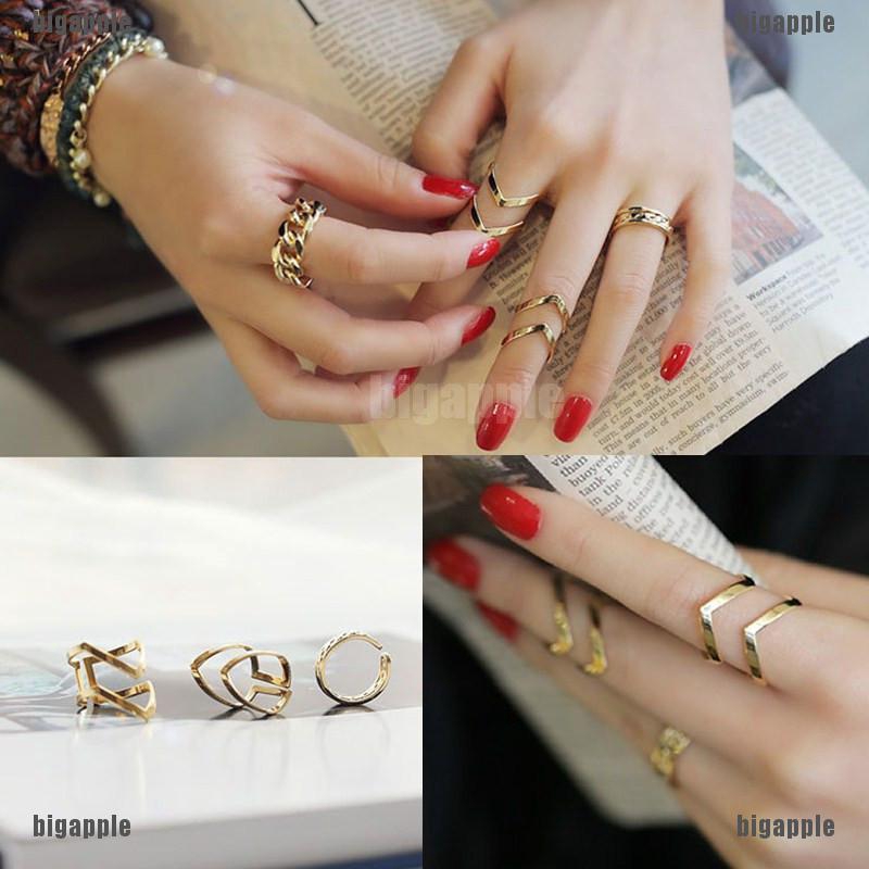 Bộ 3 chiếc nhẫn mạ vàng sang trọng cho nữ