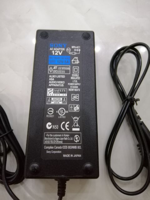 ADAPTER SONY NỘI ĐỊA NHẬT 12V 5A..