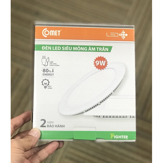 Đèn Led Âm Trần Siêu Mỏng Fighter Comet 9W CD01F009
