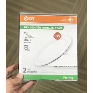 Bộ Đèn Led Âm Trần Siêu Mỏng Fighter Comet 9W CD01F009