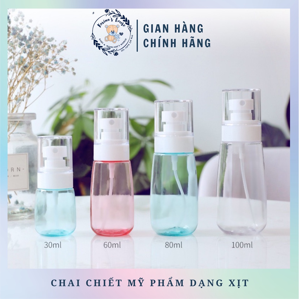 Chai chiết nước hoa / mỹ phẩm dạng xịt màu sắc trong suốt thiết kế dễ mang theo dành cho đi du lịch