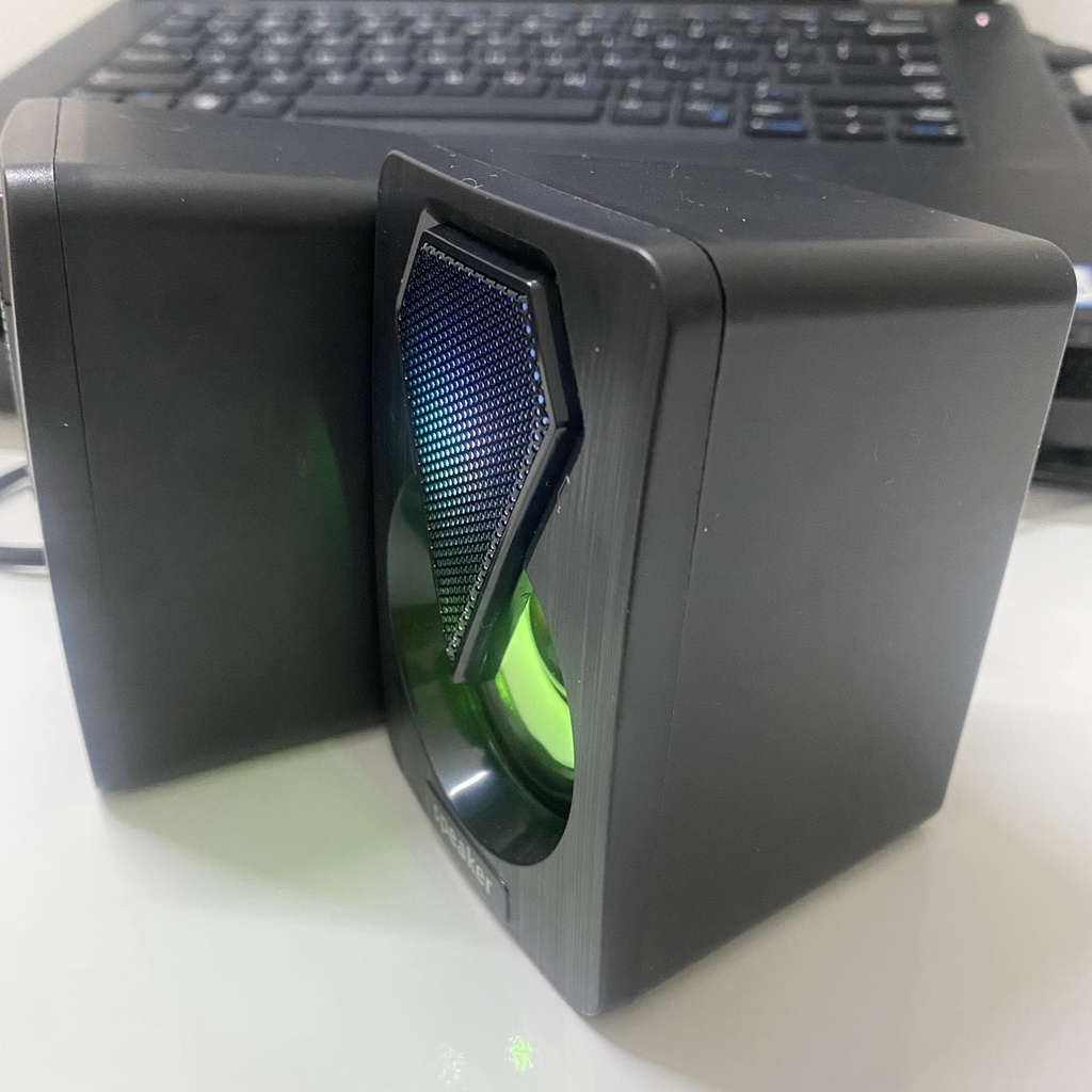 Loa vi tính máy tính mini laptop LED 7 màu E-1046/ E-1053 để bàn bass giá rẻ PUKIGO L046