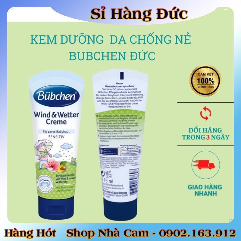 Kem dưỡng da chống nẻ dưỡng ẩm toàn thân buchen wind &amp; wetter Creme 75ml chính hãng đức dành cho trẻ em trẻ sơ sinh