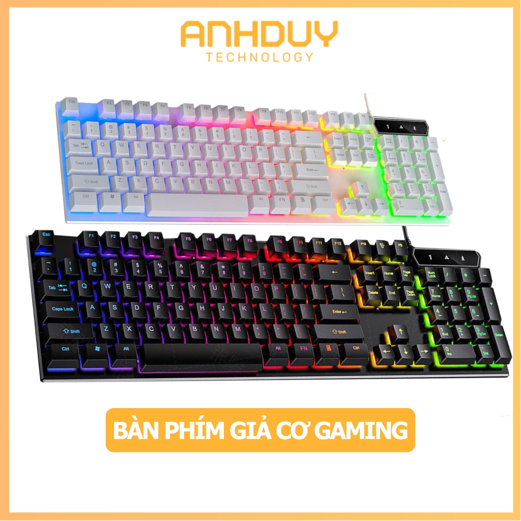 Bàn phím giả cơ gaming Yindiao V4 gõ nẩy âm thanh gõ chất lượng Led RGB xuyên phím đẹp chống thấm nước - Hàng chính hãng