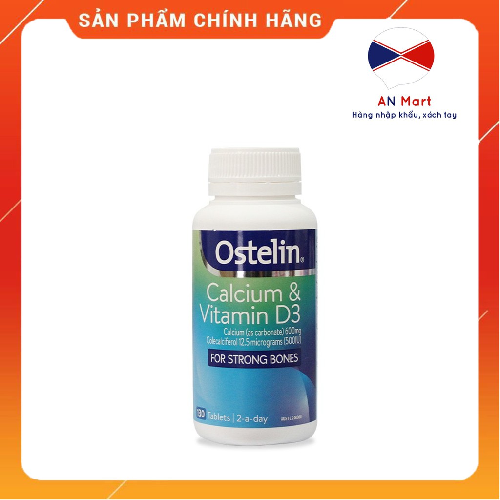 Canxi Ostelin Vitamin D3 và Canxi Dành Cho Bà Bầu 130 viên, 300 viên hàng nội địa Úc