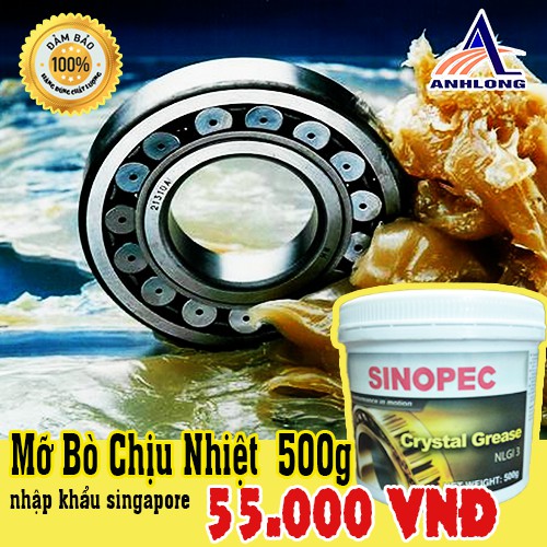 Mỡ Bò Bôi Trơn nhập khẩu Singapore - Sinopec Crystal Grease NLGI 3 - 500g