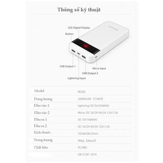 Sạc dự phòng Yoobao M20Q 20000mAh