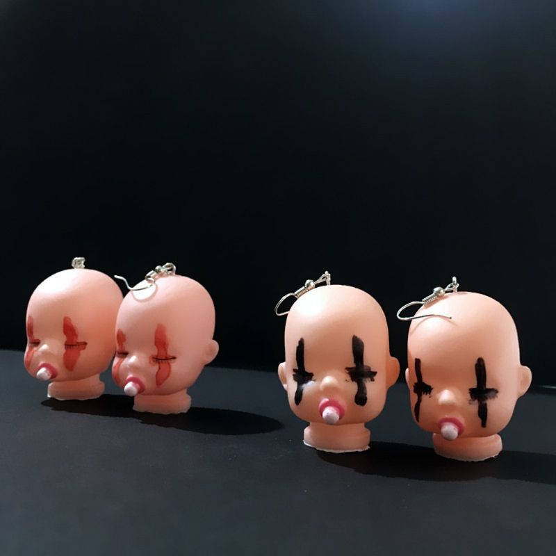 Khuyên Tai Nữ Trang Tạo Hình Búp Bê Đang Ngủ Dễ Thương