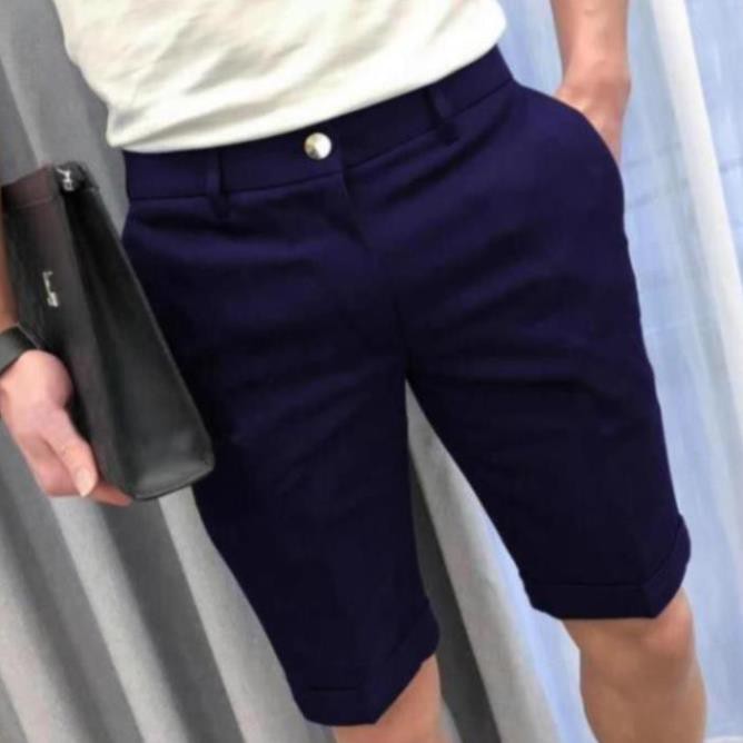 Quần sooc nam kaki dáng Hàn Quốc chất vải kaki co giãn cao cấp mặc thoải mái màu trắng đen xanh rêu H3 | BigBuy360 - bigbuy360.vn