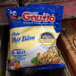 Cháo thịt bằm gấu đỏ