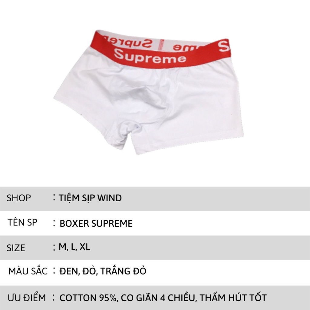 Quần lót nam boxer đùi cao cấp đẹp chất chất vải cotton co giãn 4 chiều TIEM S007