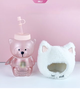 Bình nước thủy tinh dễ thương xinh xắn dung tích lớn 560ML độc đáo cho các cặp đôi