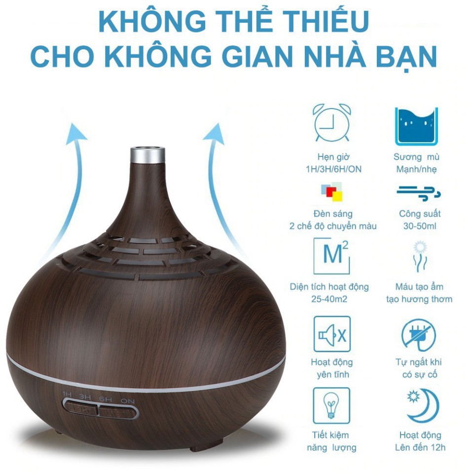 Máy xông tinh dầu vân sọc dọc kèm 1 lọ tinh dầu( Bảo hành18 tháng) giúp thơm phòng, giảm stress đuỗi muỗi và côn trùng