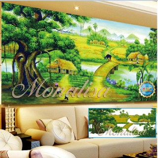 [SALE OFF] Tranh đính đá Cảnh đồng quê