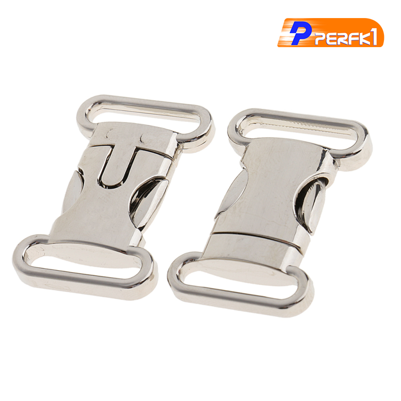 Hot-2pcs Stainless Steel Side Release Buckles for Webbing Quick Release Buckles