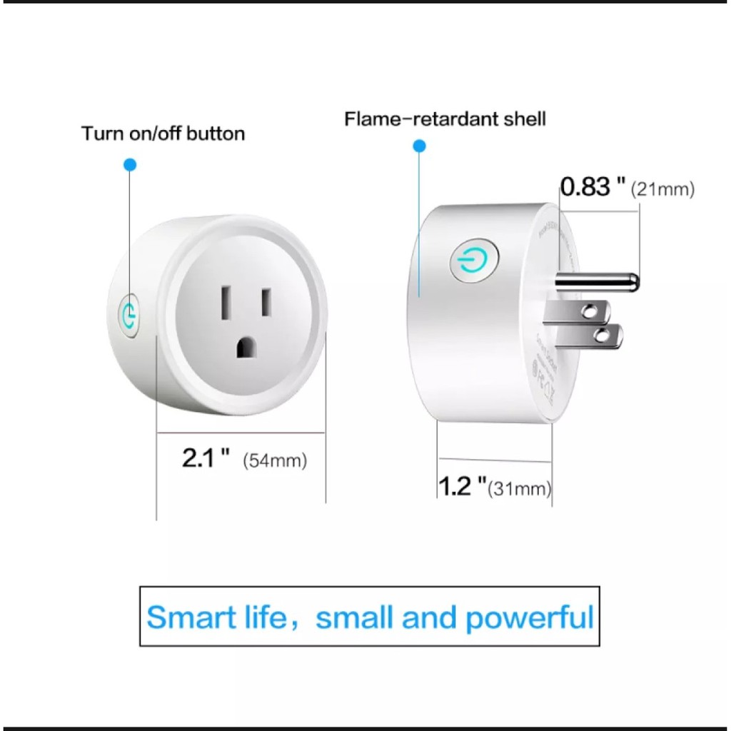 Hight Quaity (Thống kê điện năng) Ổ cắm wifi 10A US Smart Life Hẹn giờ thông minh