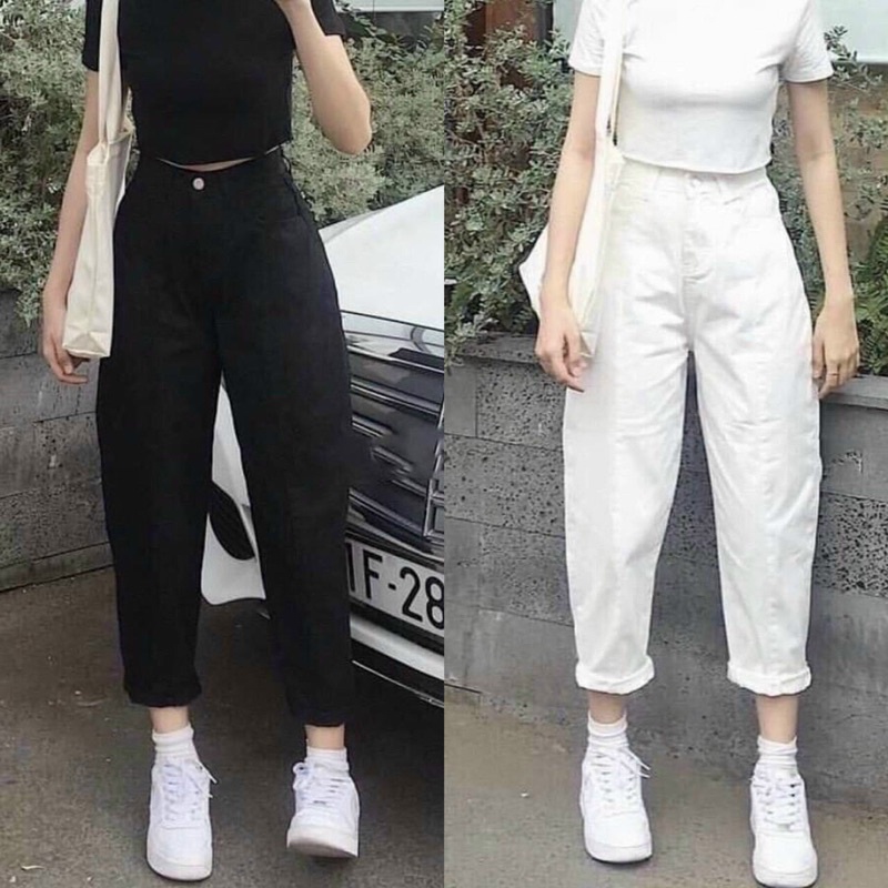 Quần Baggy Bom Co giãn xếp Li Ảnh Thật Ms 63 Tcshopjeans