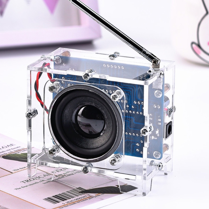 Bộ Dụng Cụ Hàn Điện Tử DIY 7.7CMX6.1CM Radio FM Kỹ Thuật Số DC 5V Hiển Thị Điện Áp