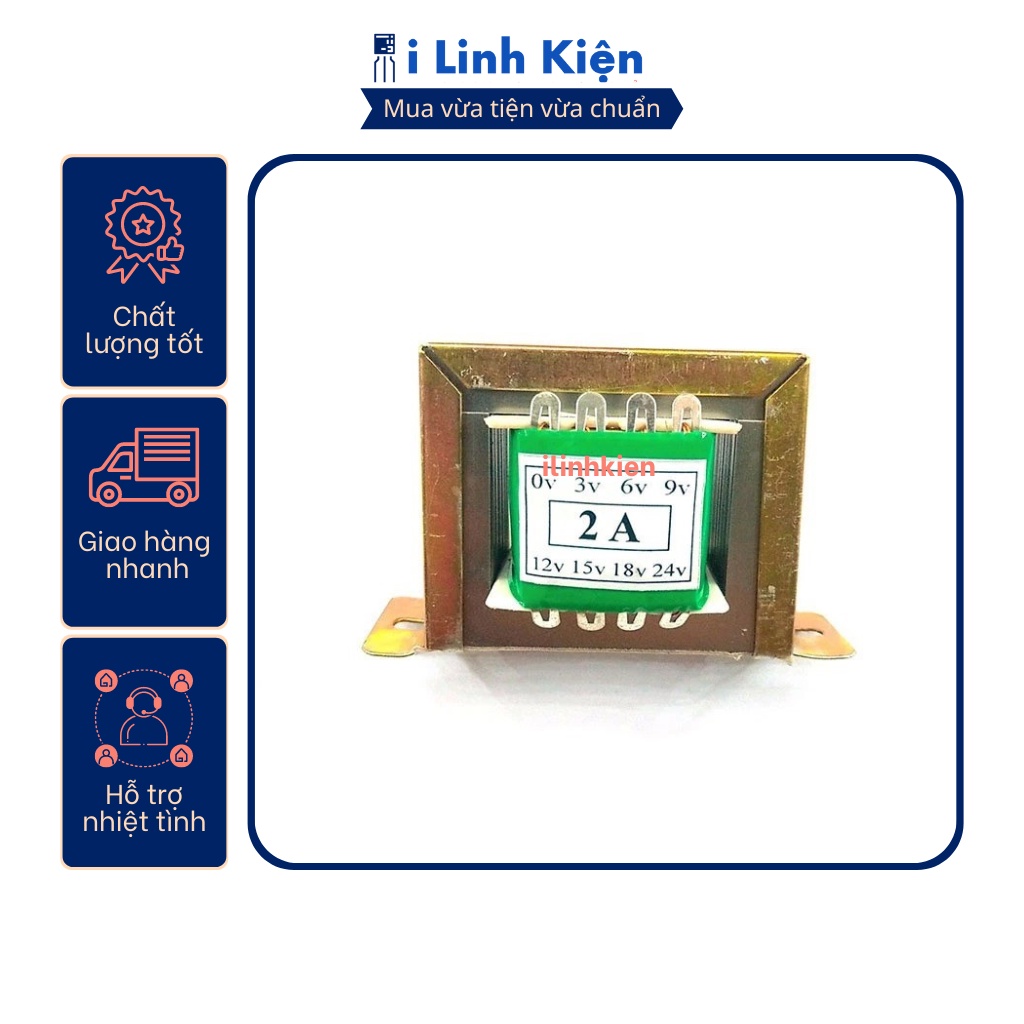 Biến áp nguồn 2A nhiều mức nguồn ra
