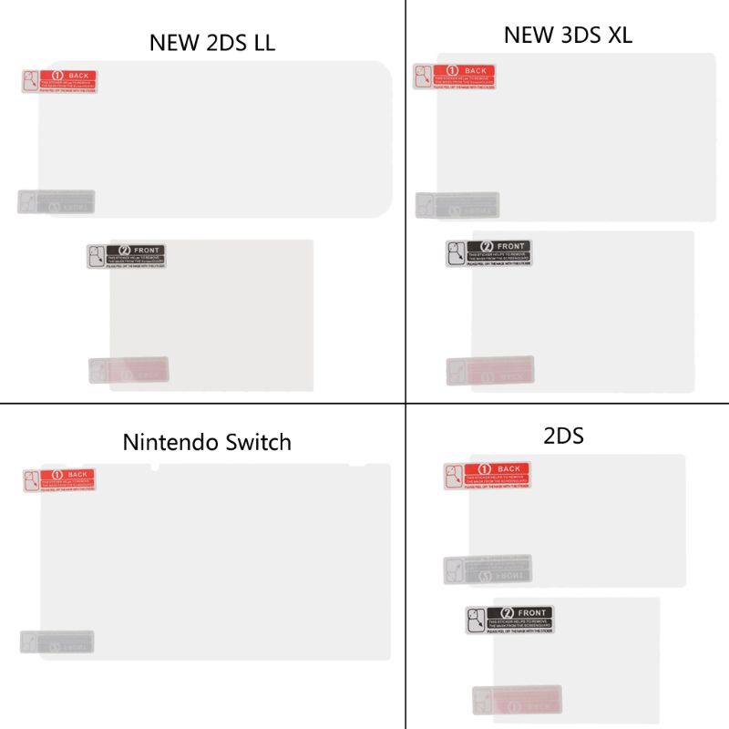 Set 5 Miếng Dán Màn Hình Trong Suốt Cho Switch / 3DS XL