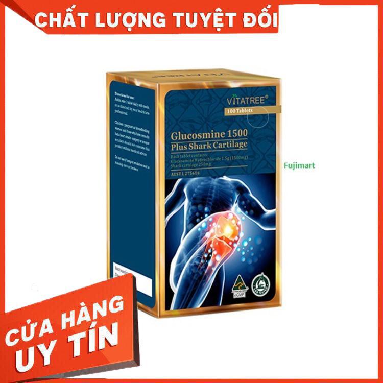(CHÍNH HÃNG) Viên bổ khớp VITATREE GLUCOSAMIN 1500MG PLUS SHARK CATILAGE