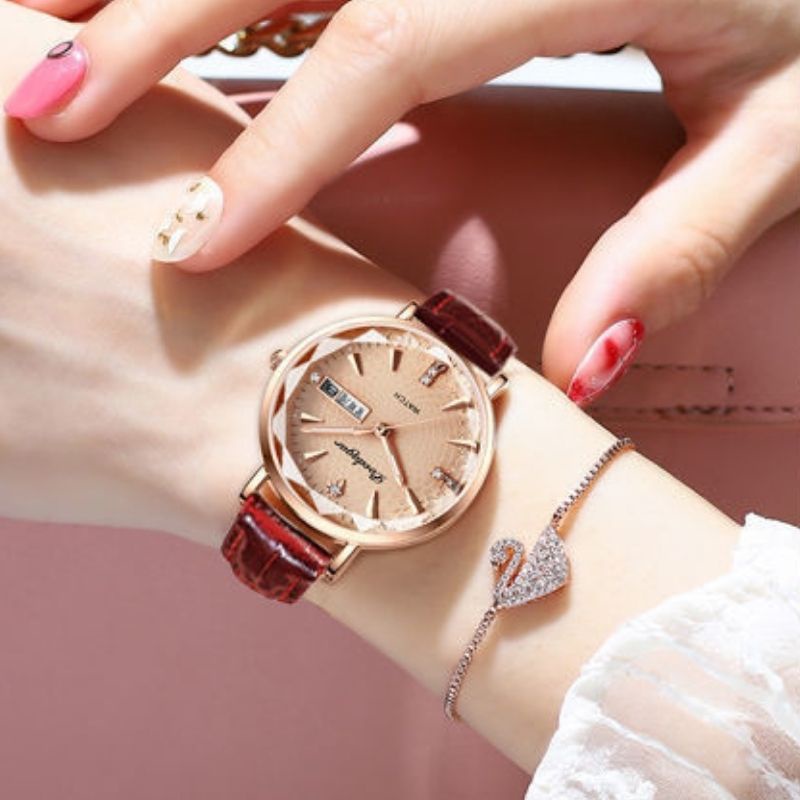 Đồng Hồ Nữ Dây Thép Lưới Cao Cấp Poedagar P312 Mặt Cắt Kim Cương Nữ Tính Sang Trọng HIWATCH | BigBuy360 - bigbuy360.vn