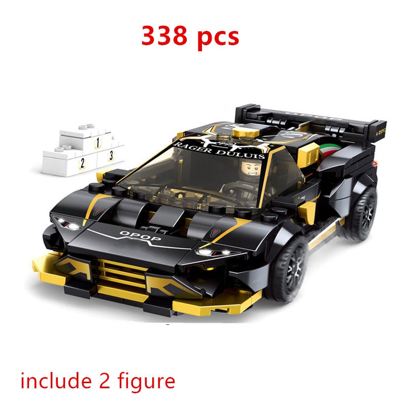 Đồ chơi Lắp ráp Mô hình siêu xe Speed Champions F8 Tributolys Huracan Super Trofeo EVO Car 7081/7082