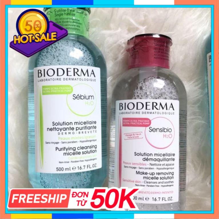🎁SALE 50%🎁 Nước Tẩy Trang Bioderma 500ml ⚡️𝑪𝒉𝒖𝒂̂̉𝒏 𝑪𝒉𝒊́𝒏𝒉 𝑯𝒂̃𝒏𝒈 ⚡️ Hàng Nội Địa Pháp Có Nút Nhấn | BigBuy360 - bigbuy360.vn