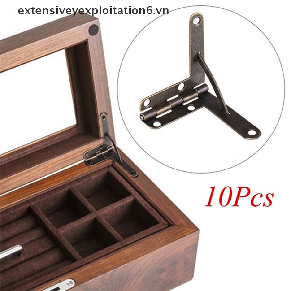 Bộ 10 Cái 90 Cái 90 Cái 90 Cái E6VN / E6VN Chất Lượng Cao° Bản Lề Hộp Gỗ 22 * 28MM Dùng Để Đựng Trang Sức / Rượu Vang Ốp
