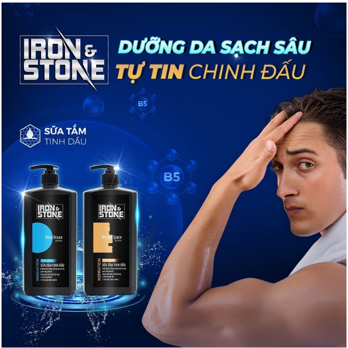 - Sữa tắm tinh dầu IRON & STONE Inspriration Hương Woody Space 650ml