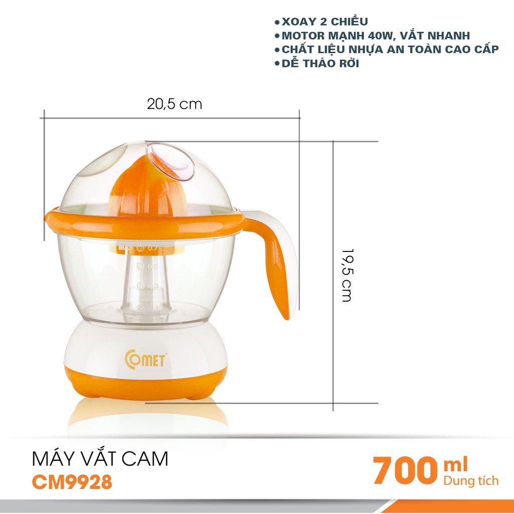 Máy Vắt Cam Citrus Juicer Comet CM9928 Tiện Dụng