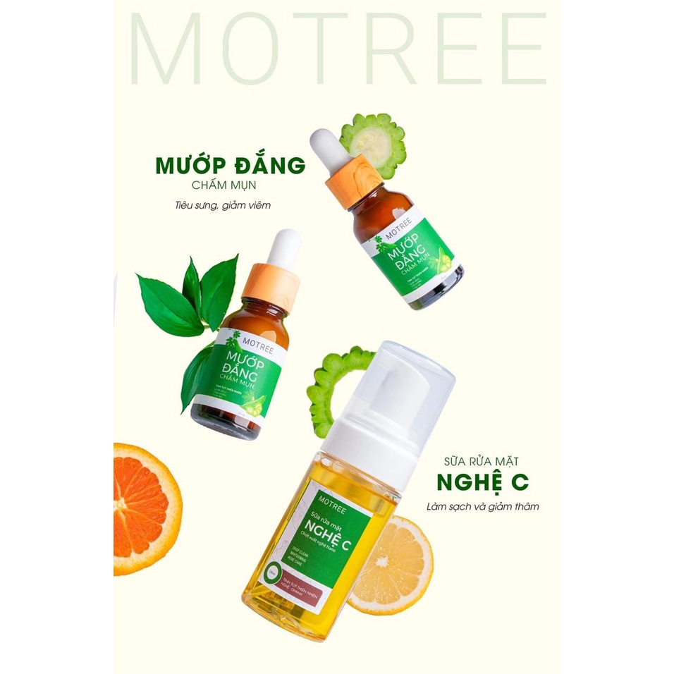 Bộ đôi chấm mụn 4H chiết xuất từ mướp đắng - nghệ tự nhiên Motree.