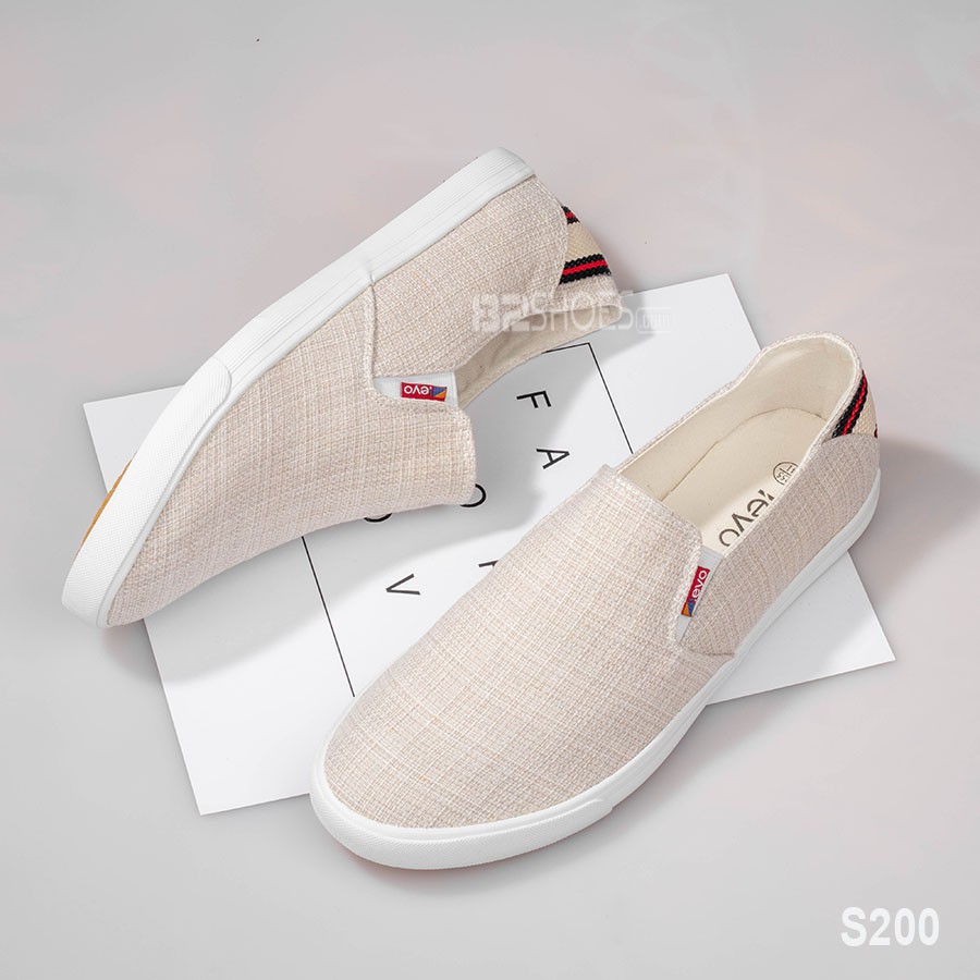 Giày lười nam - Slip on nam vải - Mã S200 | BigBuy360 - bigbuy360.vn
