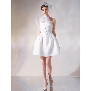 Đầm dự tiệc đầm dáng xoè đầm sang trọng đầm trắng công chúa Taffta cao cấp [HÀNG THIẾT KẾ CAO CẤP]