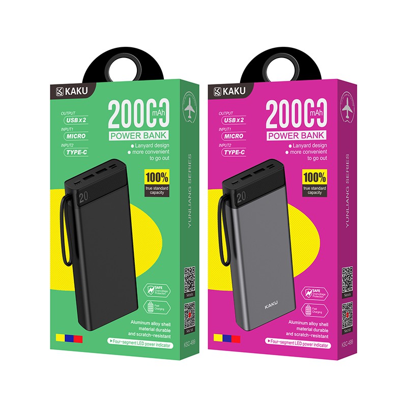 Sạc dự phòng dung lượng 20.000mah chính hãng KAKU mã KSC - 499