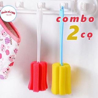 Combo 2 Cọ rửa cốc, rửa bình sữa đầu mút xốp MS 00190