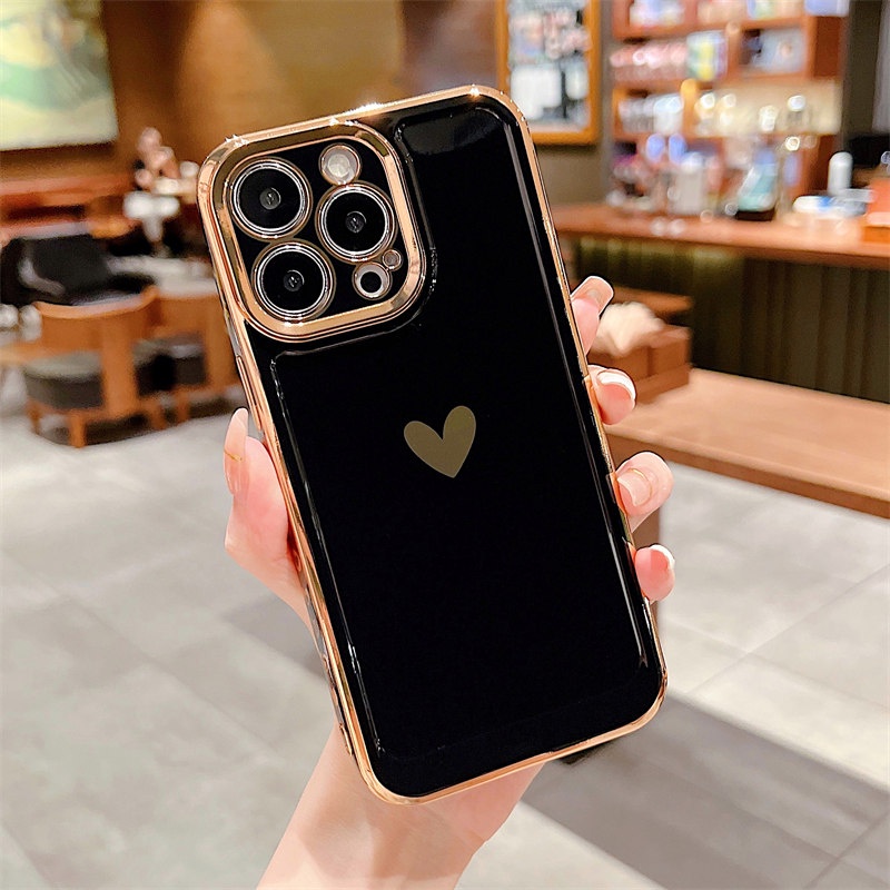 Ốp lưng Điện Thoại Dẻo In Họa Tiết Sang Trọng Có Khung Bảo Vệ Camera Cho iPhone 14 Plus 13 14 Pro Max