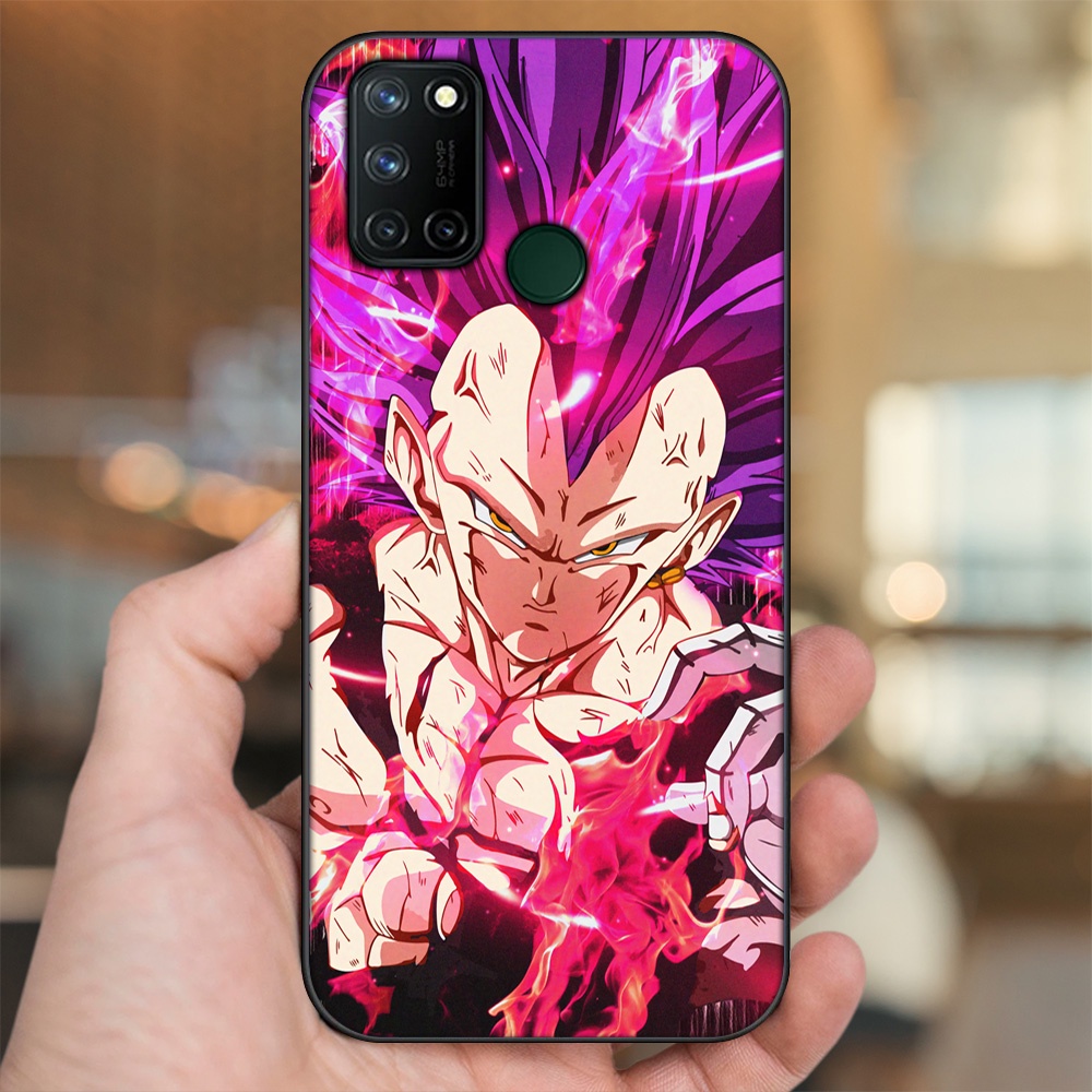 Ốp lưng Realme C17, 7i viền đen in hình Vegeta Dragon Ball