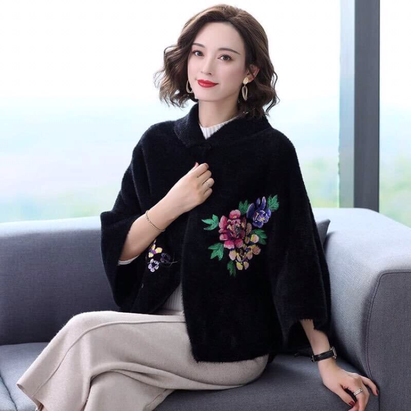 Áo khoác choàng dạ len cao cấp kiểu dáng sang trọng NP2458 | BigBuy360 - bigbuy360.vn