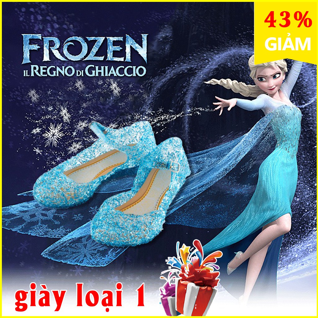 🔥BAO CHẤT👠ĐỔI TRẢ DỄ DÀNG❤️ Giày búp bê pha lê công chúa Elsa dễ thương dành cho bé gái thương hiệu NNJXD E156