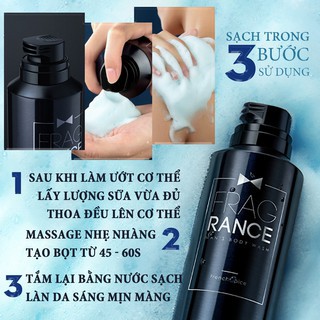 Sữa Tắm Nam Siêu Bọt Mousse BLUEMAN Dưỡng Ẩm Da Hương Thơm Dài Lâu 300ml