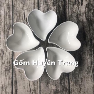 Bát hình tim - gốm sứ bát tràng