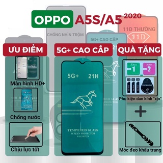 Kính cường lực Oppo A5 2020/A5s Full màn cao cấp 🎁Quà Tặng 🎁 Lướt siêu mượt Độ trong suốt cao Rõ nét – Độ cứng 21H