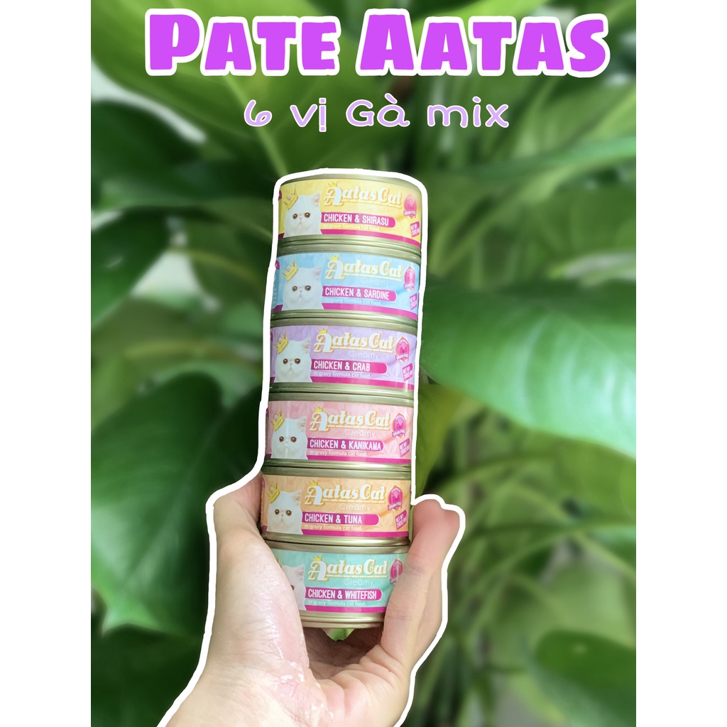 Pate AATas lon cho mèo 80g - Pate mèo lon Aatas Cat nhập khẩu Thái Lan - XOIML